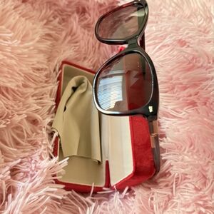 Carolina Herrera Black Sunglasses with Red Case